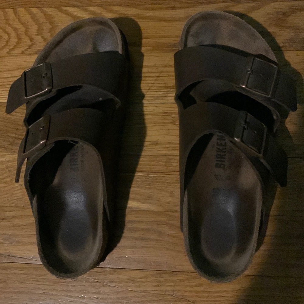 Birkenstock dark brown leather